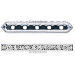 Dreamtime Crystal DC 77730 Rondelle Spacer Bars 5 Hole White Alabaster/Silver